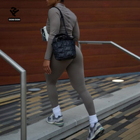 Ensemble deux pièces F5008 pour femmes, fabricants de vêtements, ensembles d'entraînement personnalisés pour femmes, haut de yoga zippé et legging, ensembles de fitness pour la salle de sport