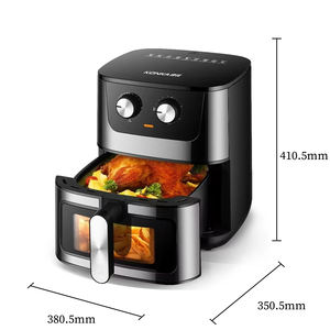 หม้อทอดไร้น้ำมันไฟฟ้า 1800 วัตต์ รุ่นทันสมัย ขนาด 5.1-6.0 ลิตร ควบคุมแบบดิจิตอล ป้องกันความร้อนเกิน วัสดุพลาสติก ใช้ในบ้านและเชิงพาณิชย์ มาตรฐานอเมริกา - Product Image 3