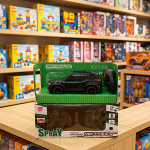 Voiture télécommandée VIP Scorpion Spray à l'échelle 1:18, noire avec roues rouges, modèle en plastique, jouet alimenté par piles, pour les enfants de 5 à 7 ans - Product Image 5
