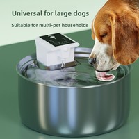Fontaine à eau sans fil pour animaux de compagnie |   Abreuvoir automatique en acier inoxydable 304 de 7 L |   Capteur intelligent rechargeable 5000 mAh pour chats et chiens