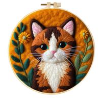 Kit de Bricolage en Feutre de Laine ChangxuTextile, Peinture Décorative Temu, Ornement Artistique Anti-Stress à Piquer, Style Loisirs à Domicile