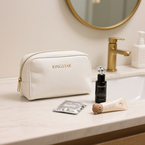 Trousse de toilette cosmétique de voyage de haute qualité sac cosmétique étanche en cuir PU brosse de rangement portable trousse de maquillage avec logo personnalisé - Product Image 1
