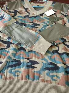 Pull en laine tactique de sport camouflage personnalisé pour le camping et les sports de combat, à manches longues, col en V ou col rond, uniforme - Product Image 3