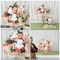 DKB Promotion Été : Boule de Fleurs Artificielles Colorées (Rose, Blanc, Bleu) de 40 cm pour Centre de Table Mariage, Fête et Décoration d'Événements