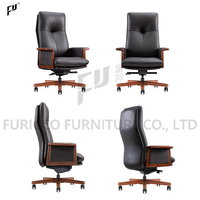 Fauteuil de bureau pivotant de luxe en cuir véritable pour cadres, mobilier commercial chinois de haute qualité, réglable pour PDG et dirigeants
