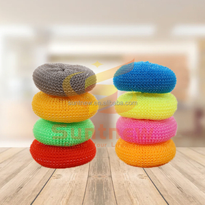 2025 Household Kitchen Plastic Mesh Scourer Bola Limpeza Eficaz Purificador com esponjas & Scouring Pads - Product Image 4