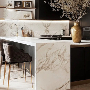 Muebles de Cocina Modernos de Lujo en Color Negro, Gabinetes de Cocina en Paquete Plano de Madera Contrachapada 2pac para <span class=keywords><strong>Restaurante</strong></span> - Product Image 2