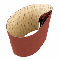 Bande abrasive en oxyde d'aluminium rouge à imprimé léopard, taille personnalisée, outils abrasifs pour le polissage du bois et du métal