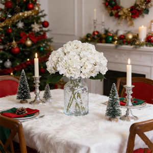 Composizioni Floreali Artificiali di Ortensie in Seta Sintetica, Bouquet Realistico con Texture Naturale per Matrimoni - Product Image 1