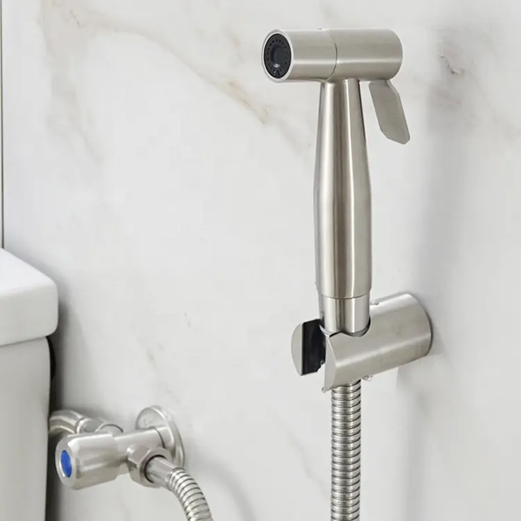 Hot Sale Stainless Steel Bathroom Faucet Bidet Handheld Toilet Shower Sprayer Bidet with Hose and Seat Bathroom Accessories