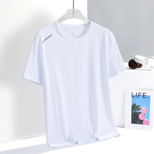 Nuova T-shirt Estiva Stampata in Seta Ghiacciata da Uomo, Sportiva Casual, per Corsa e Fitness, Traspirante a Maniche Corte, Abbigliamento Outdoor ad Asciugatura Rapida - Product Image 4