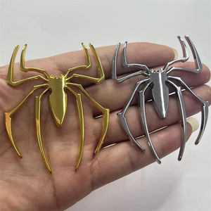 สติ๊กเกอร์โลหะผสมสังกะสีลายแมงมุมตกแต่งรถยนต์ ดีไซน์สไปเดอร์แมน สำหรับตกแต่งตัวถังรถยนต์<span class=keywords><strong>ไฟฟ้า</strong></span>และมอเตอร์ไซค์ - Product Image 1