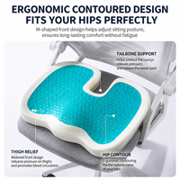 Coussins de siège antidérapants en mousse à mémoire de forme avec gel rafraîchissant et coussins lombaires pour chaise de bureau à domicile personnalisée, les plus vendus