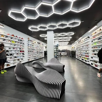 Décoration intérieure, scénarios multiples commerciaux, conception de forme DIY, lumières hexagonales pour salle de jeu