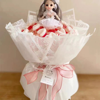Rouleau de papier d'emballage imperméable à l'eau transparent en plastique mat pour fleurs, paquet de papier coréen pour arrangement floral, bouquet cadeau pour le viol