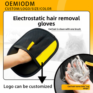 ถุงมือกำจัดขนสัตว์เลี้ยง เหมาะสำหรับแมวและสุนัข เครื่องมือกำจัดขนสัตว์เลี้ยงแบบคงที่ที่ได้รับการปรับปรุงแล้ว สามา<span class=keywords><strong>รถ</strong></span>นำกลับมาใช้และทำความสะอาดได้ - Product Image 1