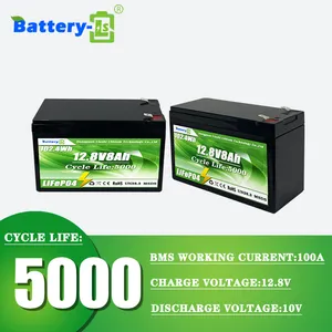 12.8 Volts Rechargeable Lithium Battery Packs 12V 8Ah Lithium Iron Phosphate Battery Lead Acid Replacement For Electric Bikes