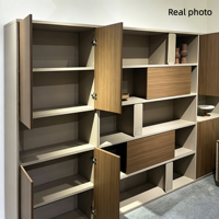 Meuble de rangement de bureau moderne en bois, bibliothèque, armoire à documents, étagère de rangement et casier de fond pour le bureau du patron