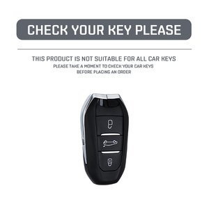 Étui en cuir pour <span class=keywords><strong>clé</strong></span> de voiture <span class=keywords><strong>Peugeot</strong></span> GTLine <span class=keywords><strong>207</strong></span> 307 407 208 308 408 508 2008 3008 4008 5008 RCZ, porte-clés en métal, <span class=keywords><strong>coque</strong></span> de <span class=keywords><strong>clé</strong></span> - Product Image 2