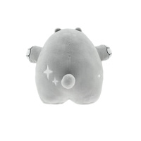 Peluche personnalisée sur mesure, design kawaii, ours gris gras, peluche pour souvenir, merchandising et vente