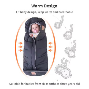 Camping en plein air bébé poussette <span class=keywords><strong>pied</strong></span> manchon enfants sac <span class=keywords><strong>de</strong></span> couchage avec maman Style Polyester pour temps froid enfant longueur - Product Image 6