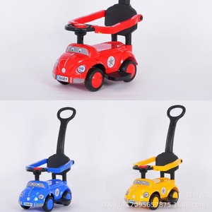 Push Pull Toy Scooter For Kids 1-3 Years Four Wheeled Sit On Anti Tipping Cartoon Design Plastic Material Unisex - Product Image 3