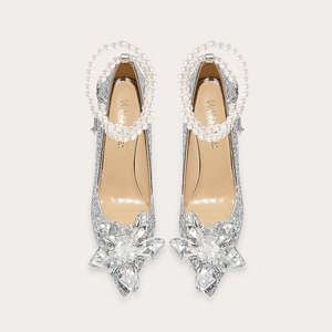 Женские туфли на шпильке со стразами - Product Image 2