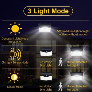 <span class=keywords><strong>Applique</strong></span> <span class=keywords><strong>murale</strong></span> imperméable pour escaliers de jardin, grand Angle, Super lumineux, 208 Led, lumière de sécurité, capteur de mouvement PIR, lampes solaires d'extérieur - Product Image 3