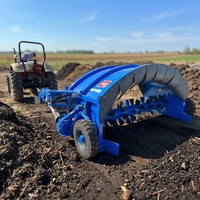 Machine à retourner le compost HINDA-300 80HP, capacité 800-1000m/h, acier Q355, pour engrais organique à base de fumier de poulet