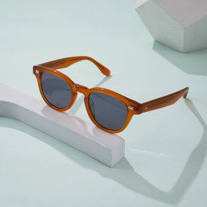 Wholesale Handcrafted <b>Acetate</b> UV400 Sunglasses Retro Tortoise Round Sun Glasses,<b>Custom</b> Logo Designer Eyewear for Outdoor - Product Image 3