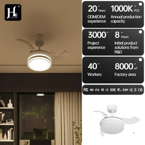 Ventilateur de plafond rétractable de 42 pouces, nouveau design, ventilateur de plafond avec lumière, ventilateur de plafond intelligent invisible avec télécommande - Product Image 5