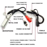 Kamera koaksial IP Mini eksternal, Monitor suara sensitif tinggi, Speaker mikrofon pengumpulan suara, CCTV Audio