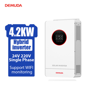 Solar Hybrid 4.2kw 6.2kw High Frequency Pure Sine Single High Efficiency with Built-in Mppt Controller for Grid System - Product Image 1