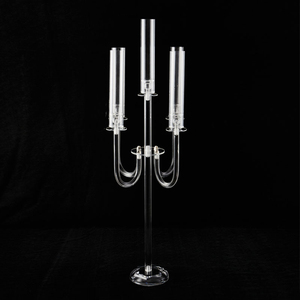 Chandeliers Transparents en Acrylique pour Bougies, Supports de Fleurs, Candelabres de Mariage pour Décoration de Table Centrale - Product Image 6