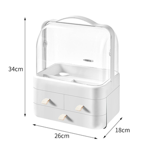 <strong>Skincare</strong> Organizers Makeup Organizer Box Cosmetic Storage <strong>Holder</strong> with Lid and Handle for Vanity - Product Image 4