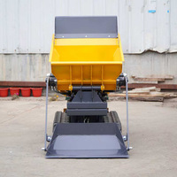 Mini-dumper chenillé puissant 500 kg, auto-chargeur, petit camion benne à essence pour la construction et le jardinage