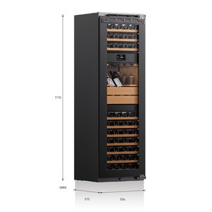 Réfrigérateur à vin encastrable en acier inoxydable 305L pour usage domestique et hôtelier, contrôle de température multi-zones, contrôlé par application, modèle JC-305A3EQ - Product Image 4