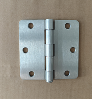 Charnières de porte les plus vendues, adaptées aux portes intérieures et aux meubles, charnières de fenêtre de placard en nickel brossé à angle arrondi de 1/4 po