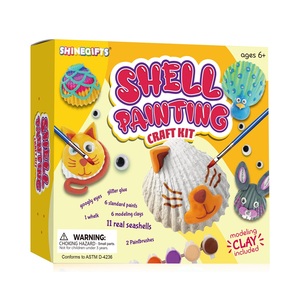 Handgemachte Schulkinder Sea Shell Malerei Kit Kunst handwerk Geschenke Diy Craft Aktivitäten Malerei Kits für Jungen und Mädchen - Product Image 1