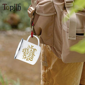 Topjlh แก้วเบียร์เคลือบด้วย<span class=keywords><strong>ก</strong></span>ารระเหิดขนาด12ออนซ์ถ้วยสแตนเลสแก้วเบียร์สีขาวพิมพ์แบบกำหนดเองขอบ<span class=keywords><strong>เงิน</strong></span> - Product Image 2