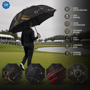 Paraguas de Golf Recto para Adultos de 54 Pulgadas, Apertura Automática, Resistente al Viento, Doble Toldo, 8 Varillas de Fibra de Vidrio, Mango de Bucle, Paraguas Grande para Lluvia - Product Image 6