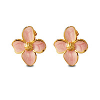 Saint-Valentin 2026 : Ensemble de bijoux en acier inoxydable motif œuf de poule et fleur, coloré, effet goutte d'huile, très tendance