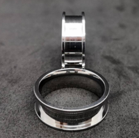 POYA 6mm 8mm Silberne Edelstahl Blanko-Ringe Flach Komfortabel Passend für Paare DIY