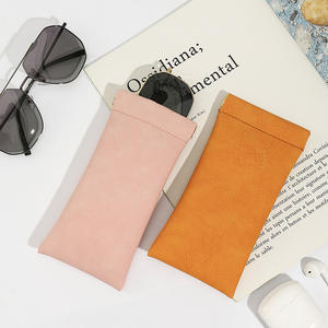 Estuche de cuero para gafas, rectangular, de color sólido, portátil, resistente a la presión, para hombres y mujeres con lentes de contacto y prescripciones médicas - Product Image 3