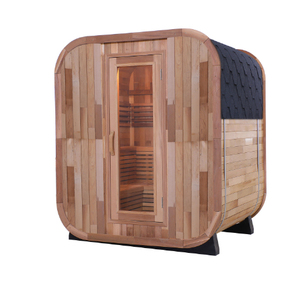 Sauna extérieur au design nordique, sauna traditionnel à vapeur humide, sauna extérieur avec porte en verre trempé - Product Image 1