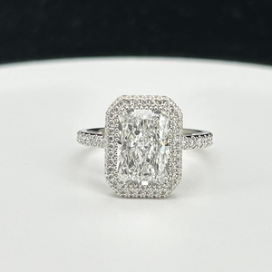 HQ Gems Sólido 18K <span class=keywords><strong>Anillo</strong></span> <span class=keywords><strong>de</strong></span> oro blanco D VS1 CVD Diamante Corte radiante Anillos <span class=keywords><strong>de</strong></span> diamantes <span class=keywords><strong>de</strong></span> laboratorio <span class=keywords><strong>de</strong></span> 3 <span class=keywords><strong>quilates</strong></span> - Product Image 3