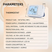 Termostato WiFi de Pared o Escritorio con Diseño de Bloqueo Infantil Inteligente, RF 433 MHZ, para Caldera de Gas, Calefacción de Agua, Calefacción Eléctrica por Suelo Radiante