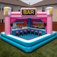 Bar de piscine gonflable en PVC pour adultes, type tente flottante pour fêtes à la plage et événements aquatiques