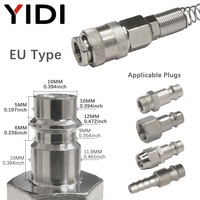 YIDI EU Raccords d'air à ressort Raccords d'air pour tuyau pneumatique Connecteur à dégagement rapide Coupleurs de tubes Caoutchouc nitrile/Plastique/Métal