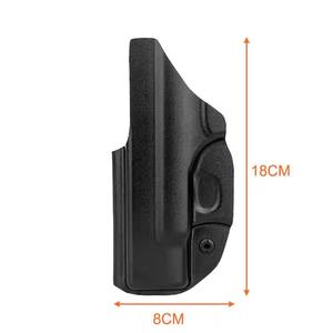 Iwb Hunting Kydex Gun <span class=keywords><strong>Holster</strong></span> Zwart Verborgen Draagtas Binnenkant Tailleband Met Verstelbare Cant Posi-Click Retentie Ontworpen Voor G26 - Product Image 2